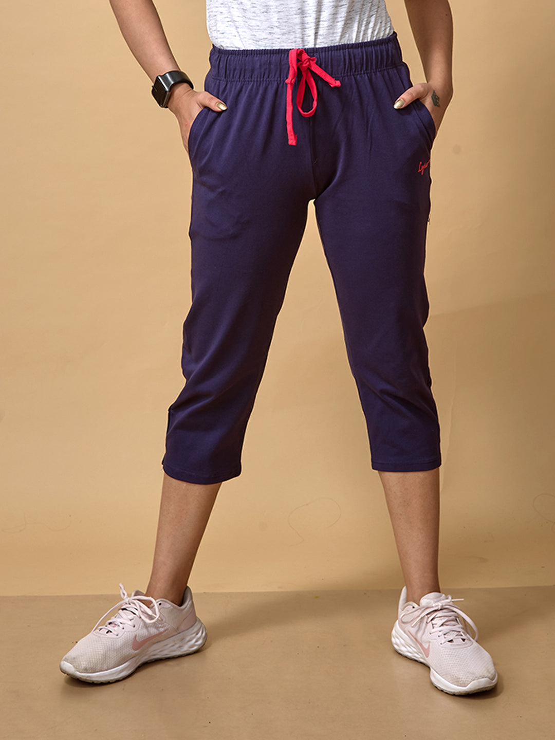 Navy 3/4 Capri Track Pant #302