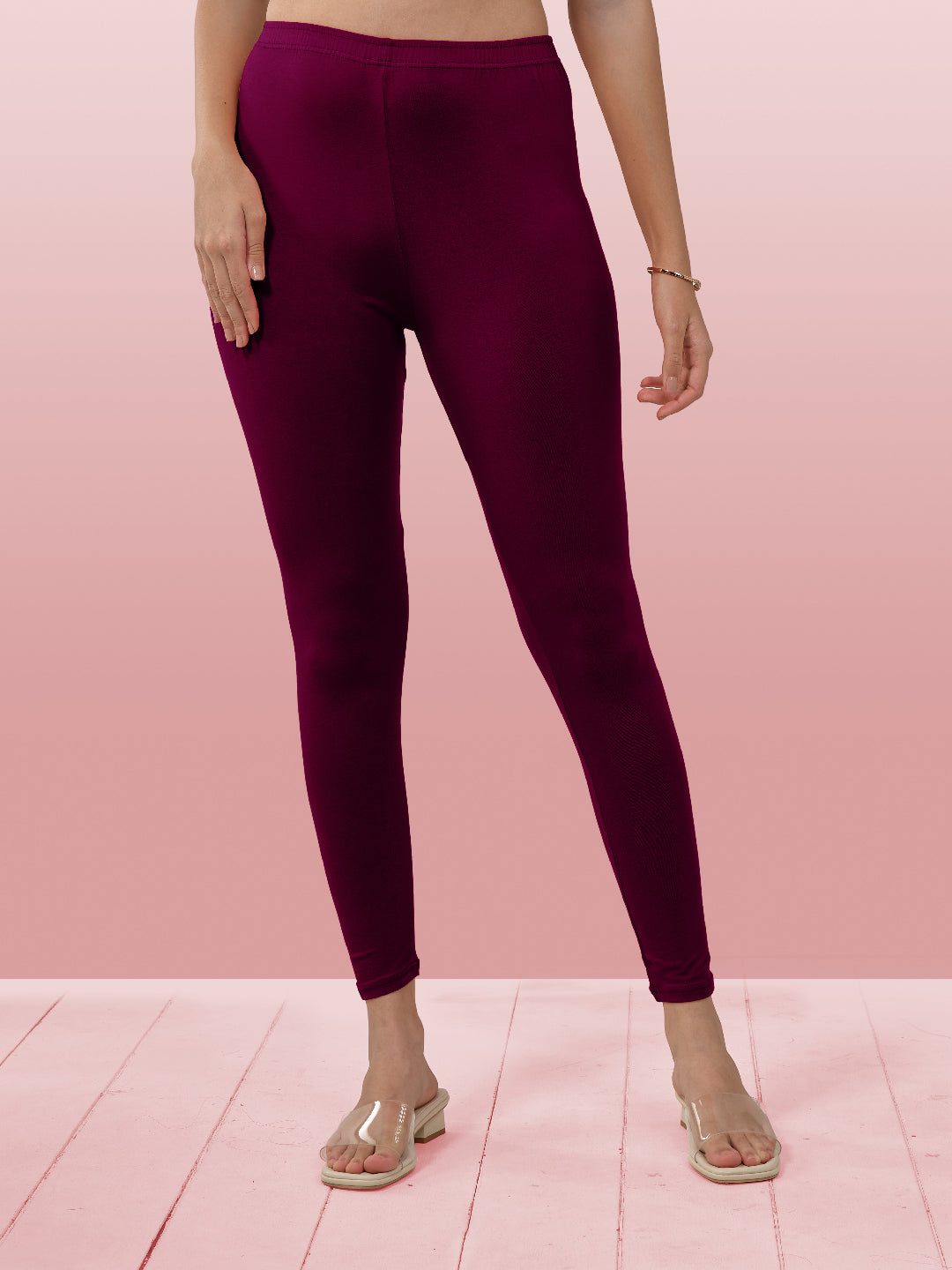 Purple Ankle Length Leggings