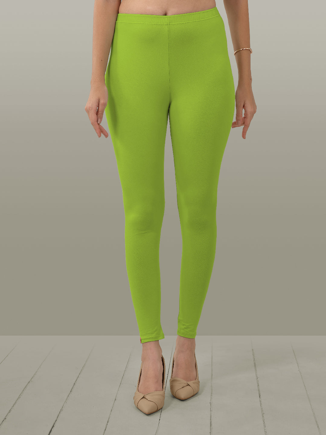 Green Ankle Length Leggings