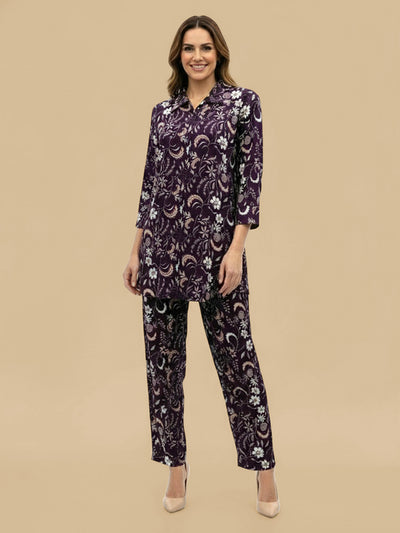 Lyra Women's Printed Premium Rayon B4 PR5 Co-ord Set