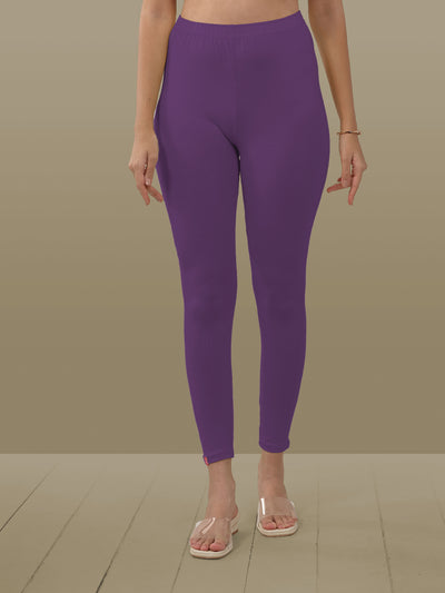 Purple Ankle Length Leggings