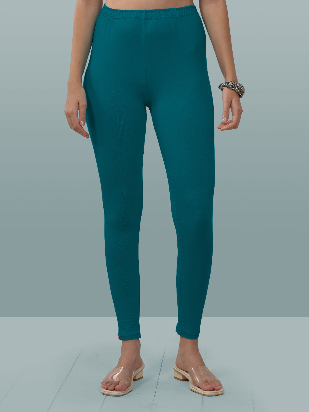 Blue Green Ankle Length Leggings