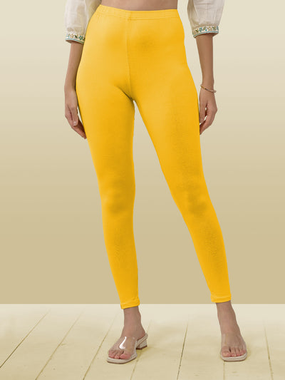 Yellow Ankle Length Leggings