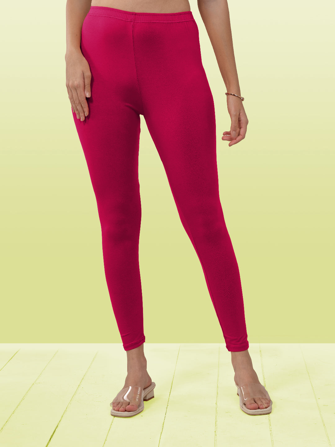 Pink Ankle Length Leggings