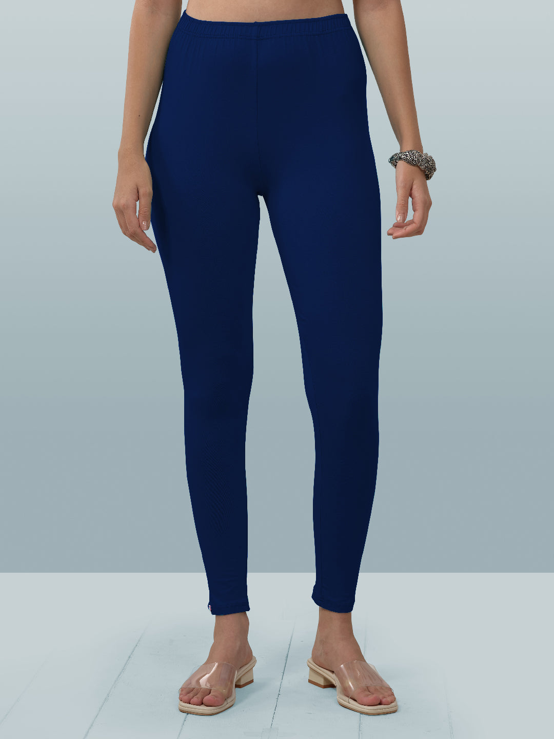 Blue Ankle Length Leggings