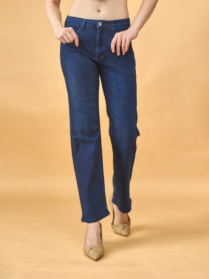 Baggy Jeans For Women Wide-Leg Sailor Fit Blue Denim – LYRA