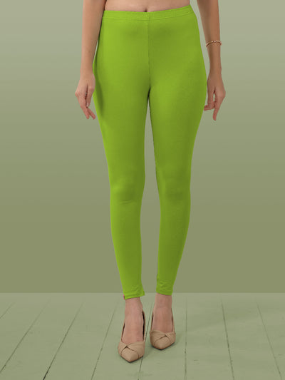 Green Ankle Length Leggings