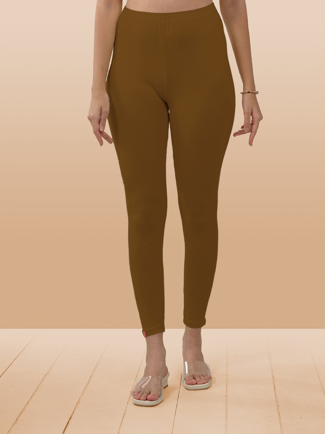 Brown Ankle Length Leggings