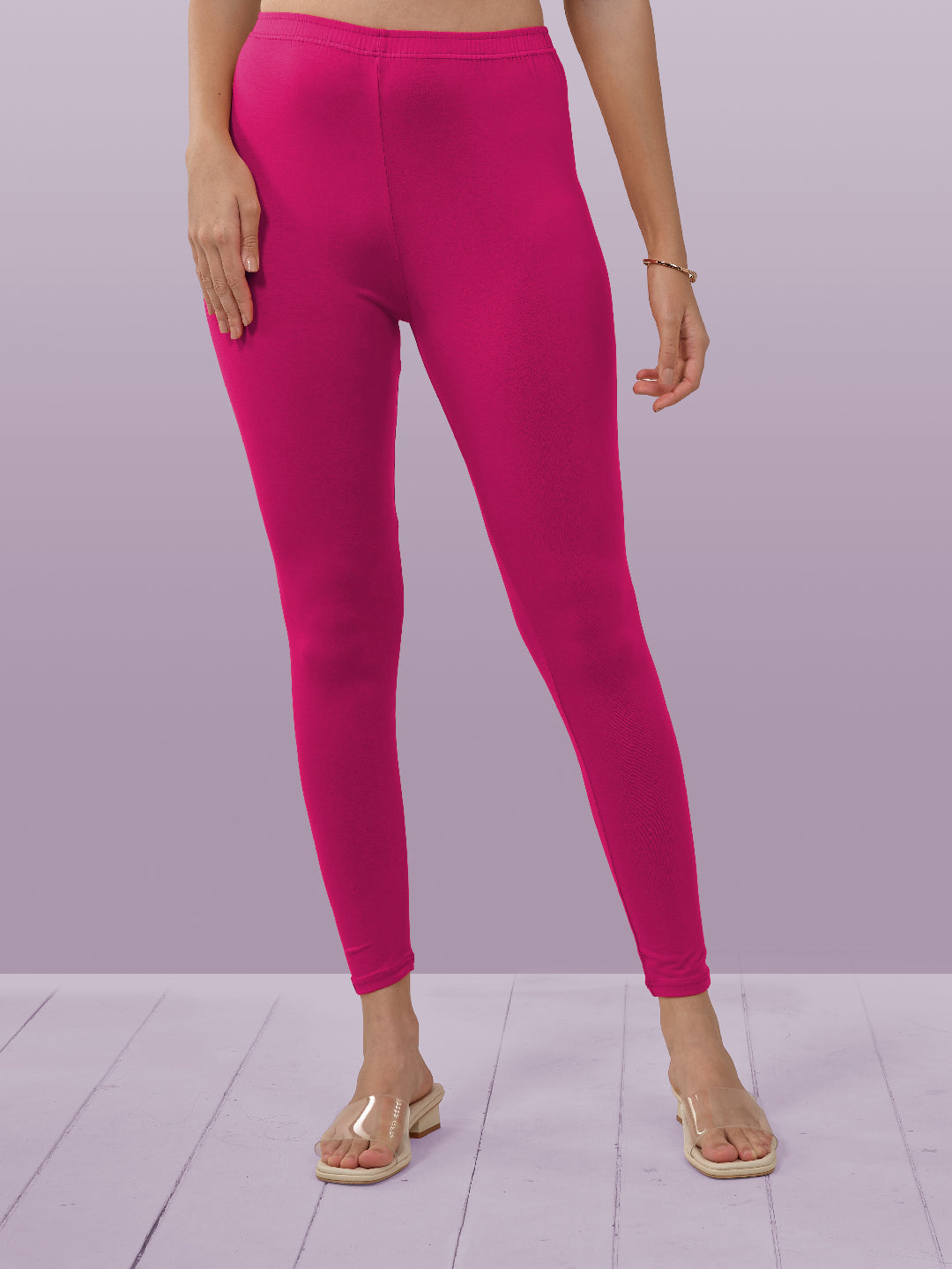 Pink Ankle Length Leggings