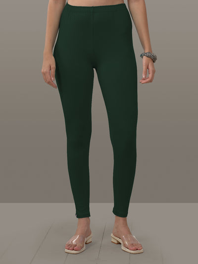 Green Ankle Length Leggings