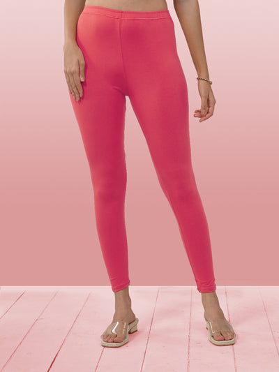 Pink Ankle Length Leggings