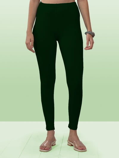 Green Ankle Length Leggings