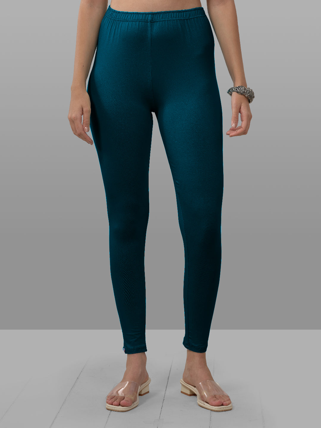 Blue Ankle Length Leggings