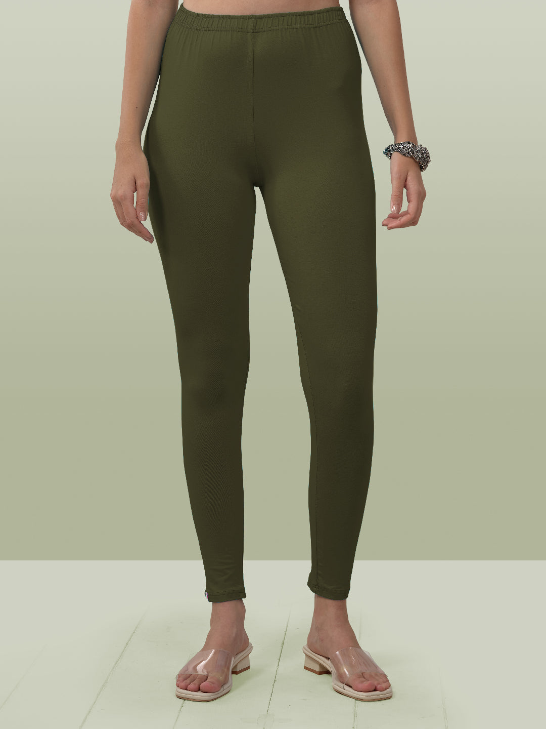 Olive Ankle Length Leggings