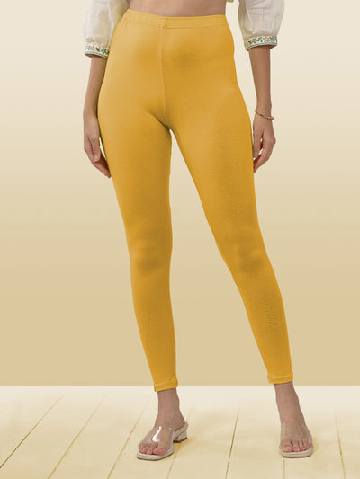 Yellow Ankle Length Leggings