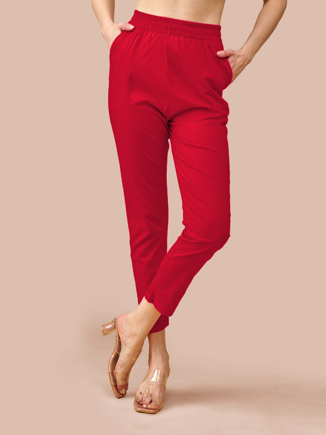 Red Cotton Pant