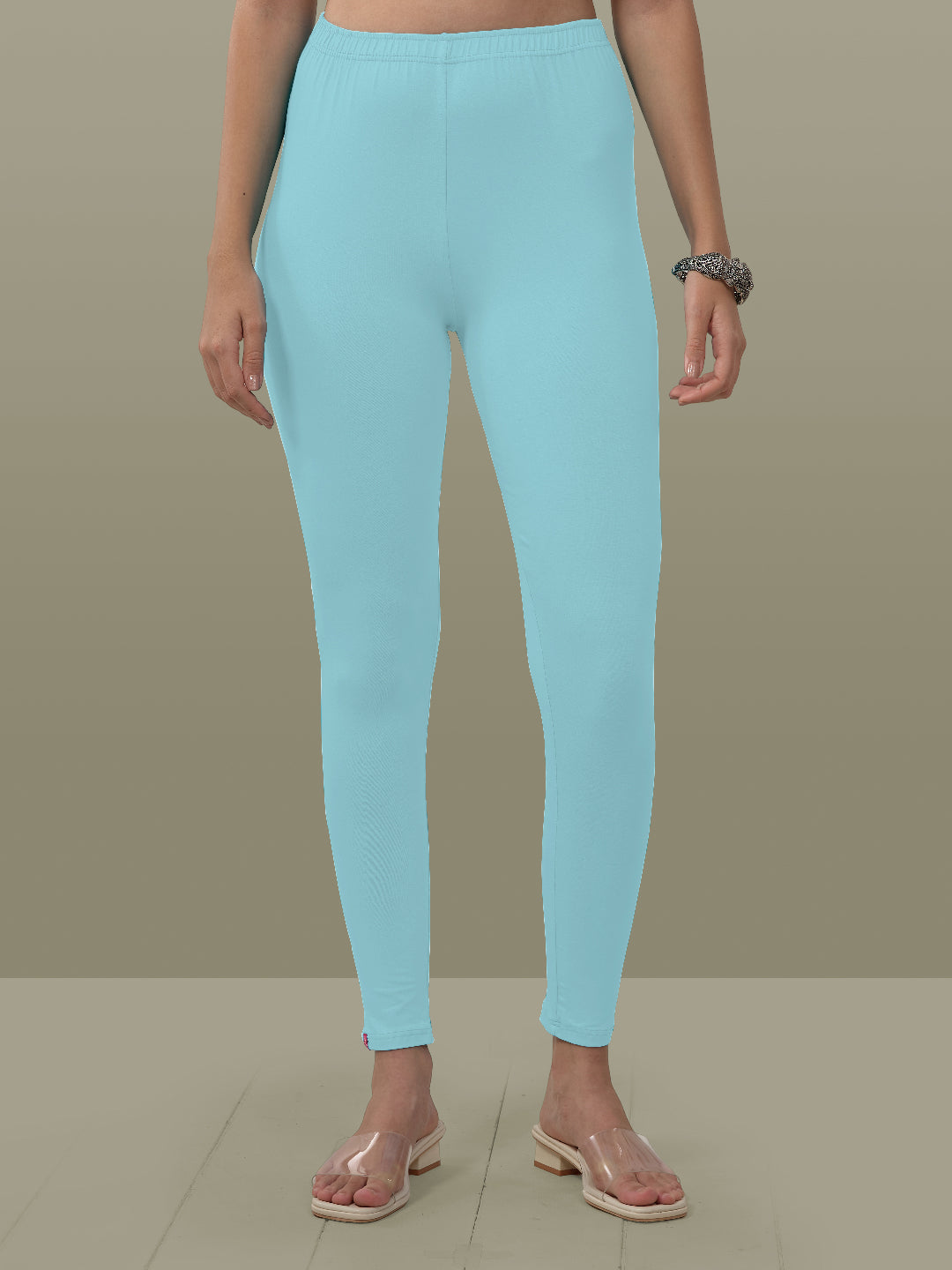 Blue Ankle Length Leggings