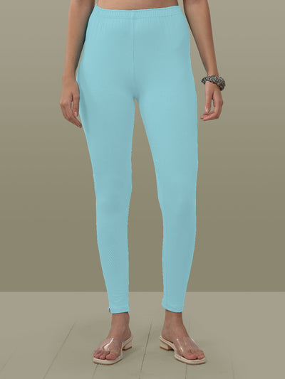 Blue Ankle Length Leggings