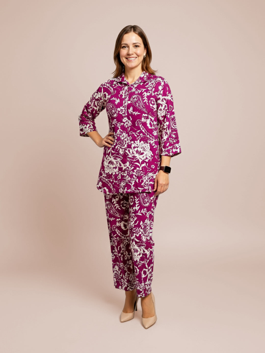 Lyra Women's Printed Premium Rayon B3 Co-ord Set