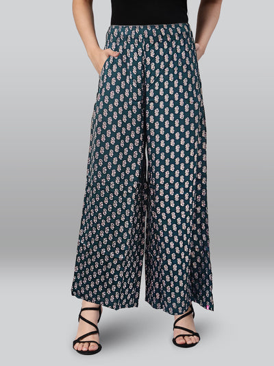 Green Printed Palazzo