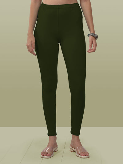 Olive Ankle Length Leggings