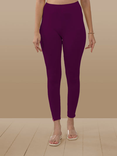 Purple Ankle Length Leggings