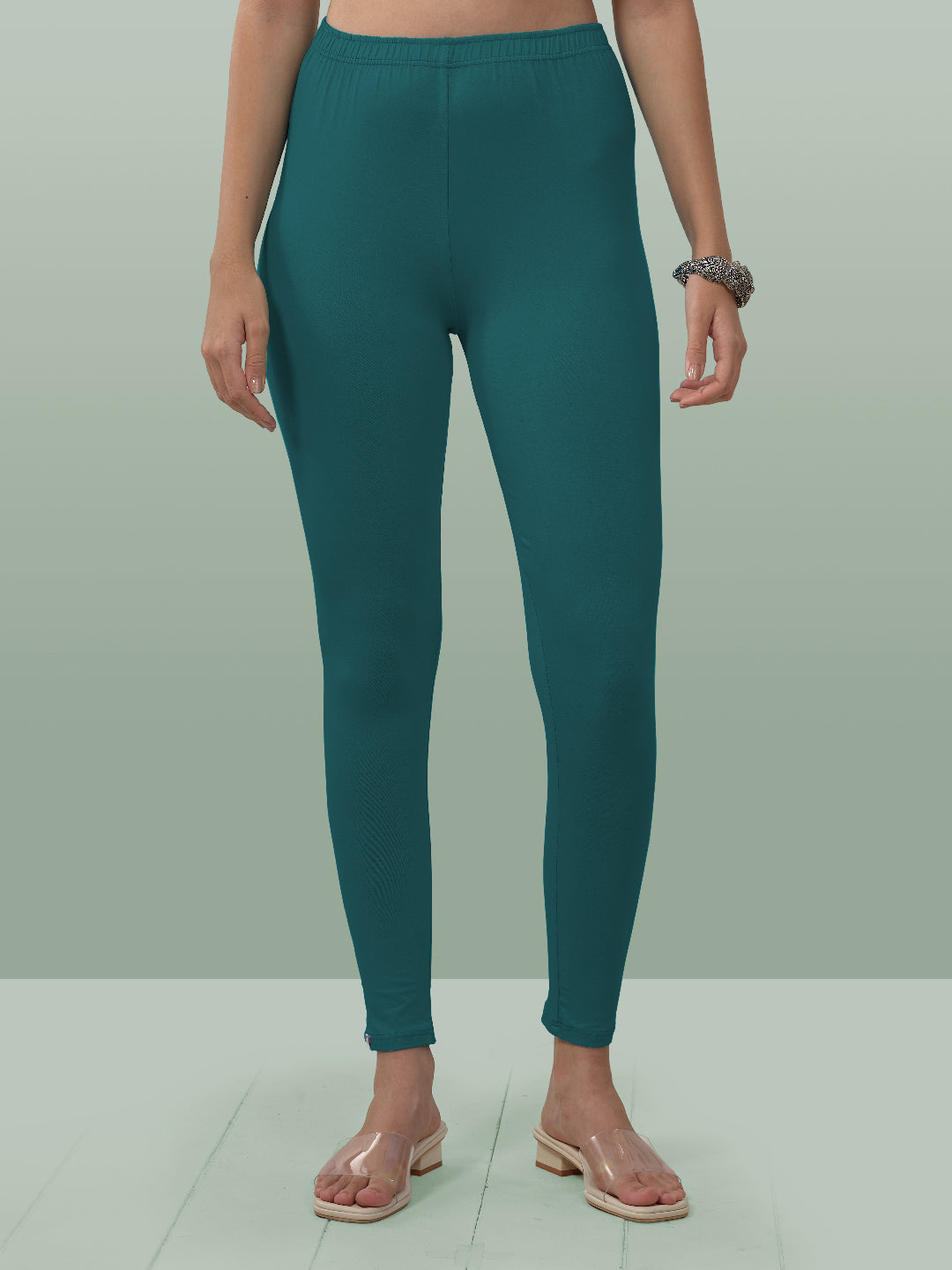 Blue Ankle Length Leggings