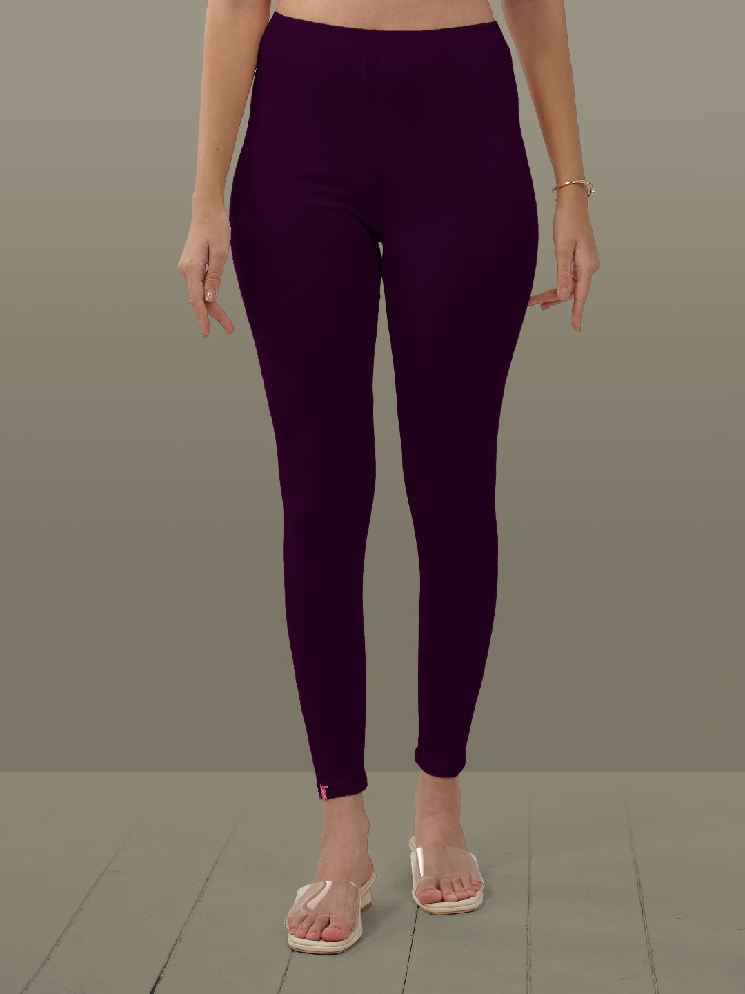 Purple Ankle Length Leggings