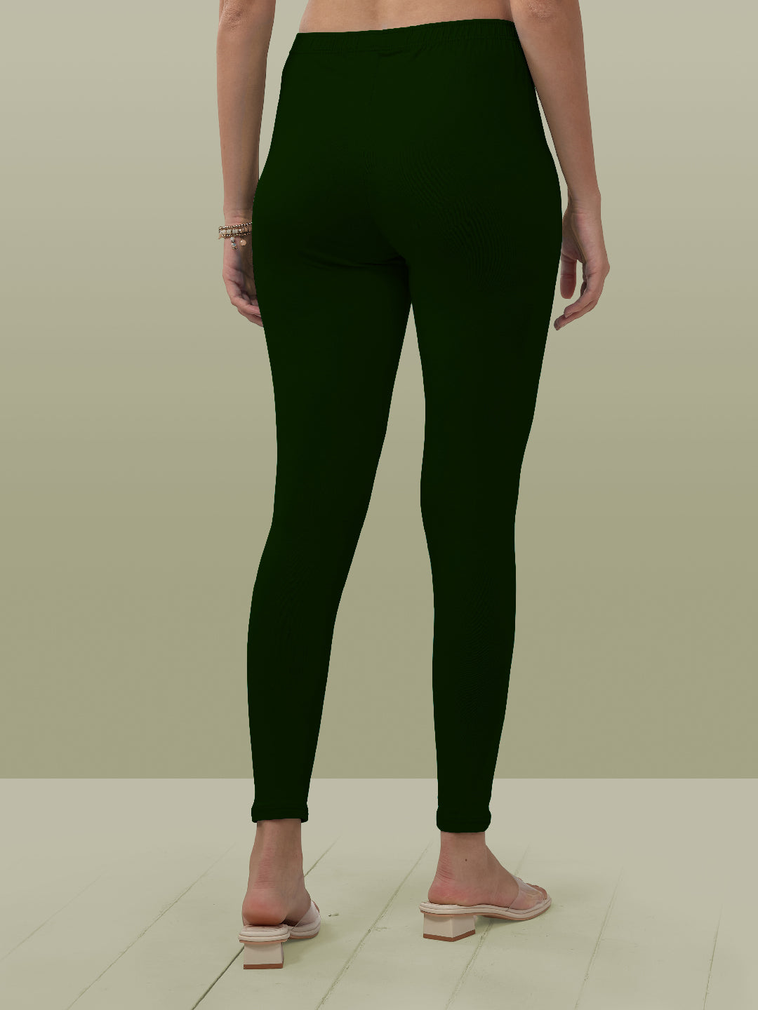 Green Ankle Length Leggings