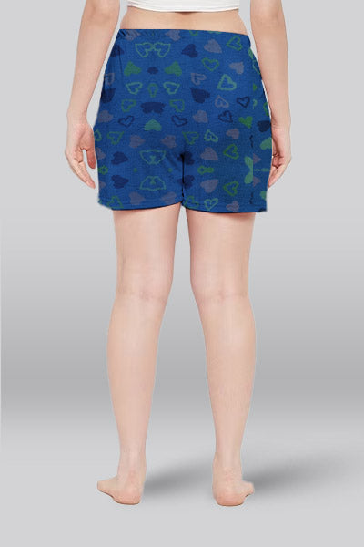 Blue Printed Night Shorts #603