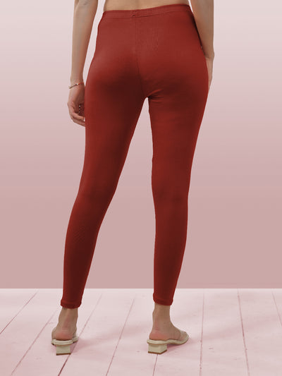 Orange Ankle Length Leggings