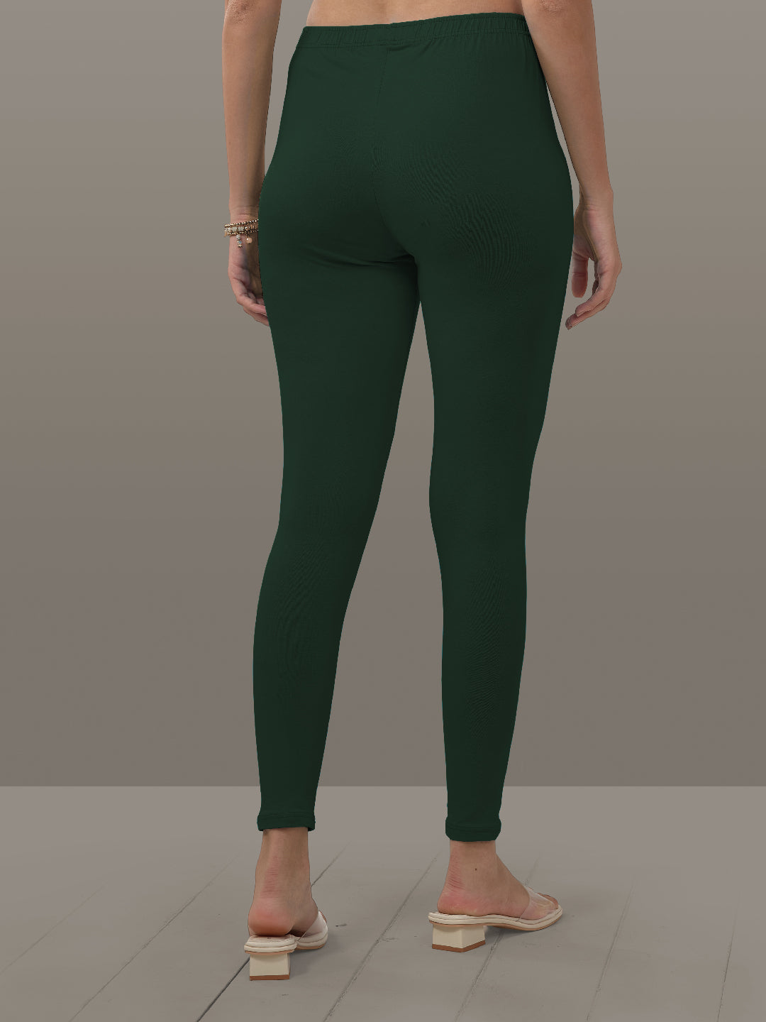 Green Ankle Length Leggings