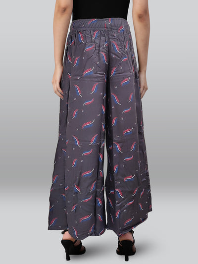 Grey Printed Palazzo