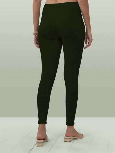 Olive Ankle Length Leggings