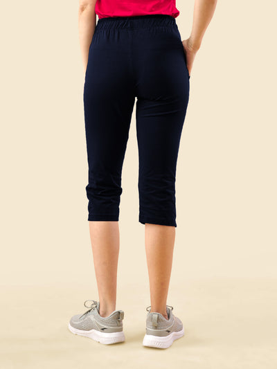 Navy 3/4 Capri Track Pant #302