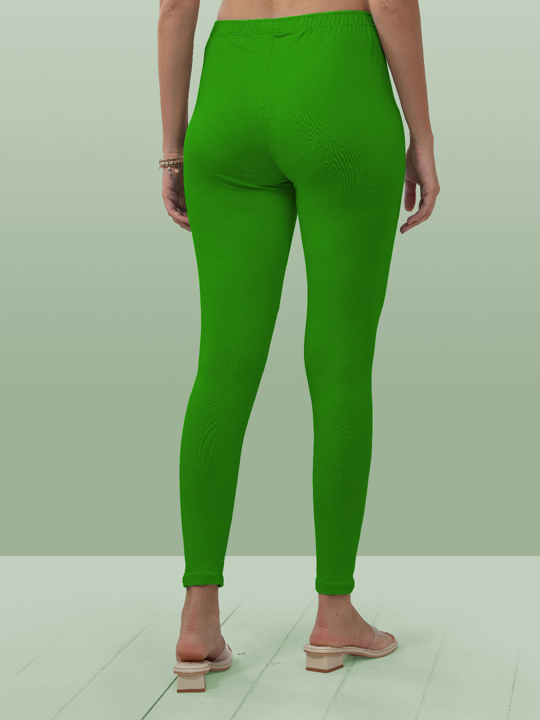 Green Ankle Length Leggings