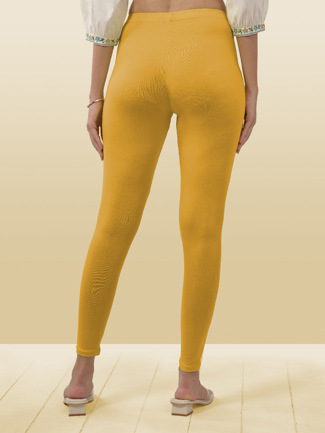 Yellow Ankle Length Leggings