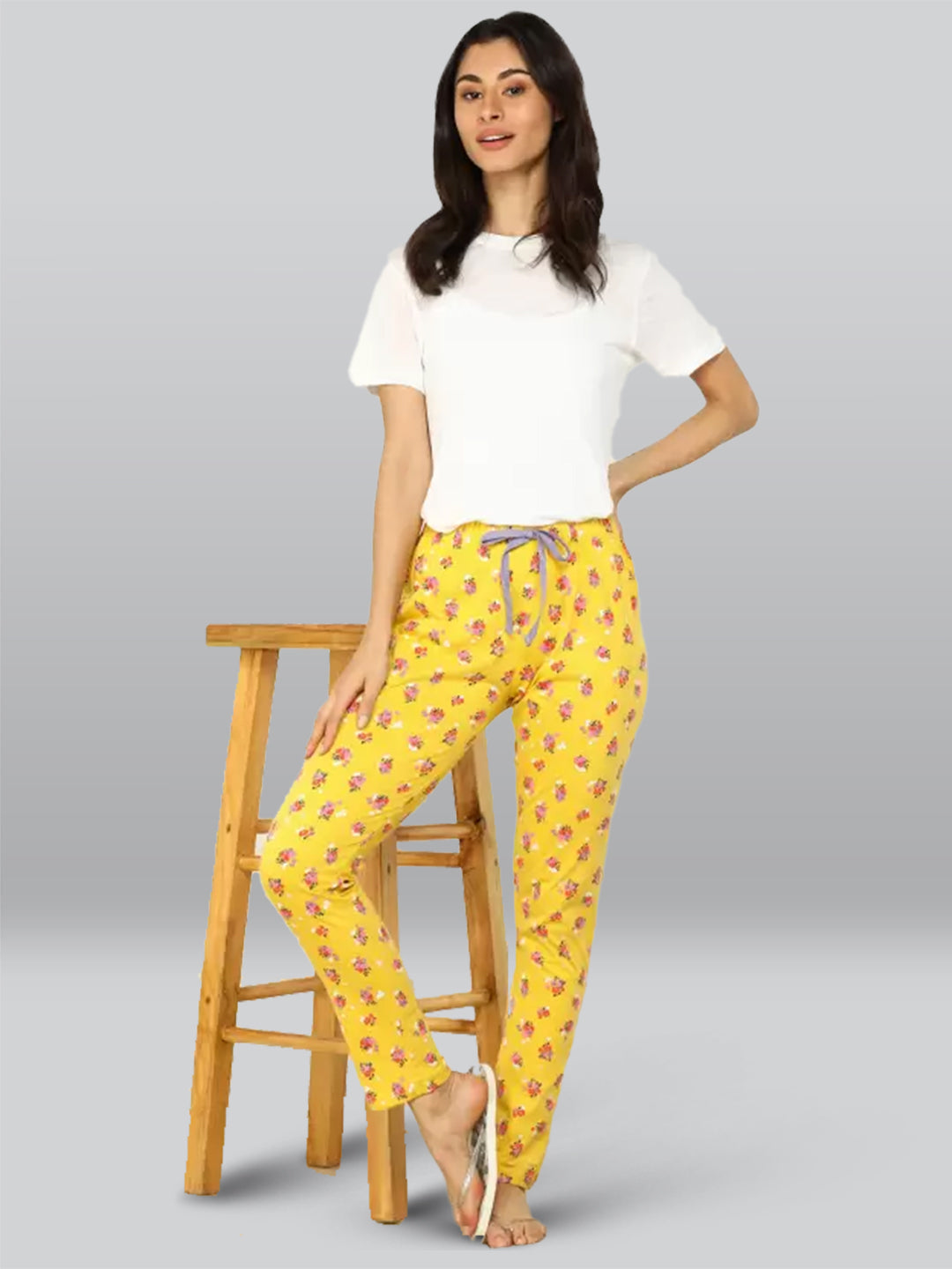 Yellow Printed Relax Pyjama #601