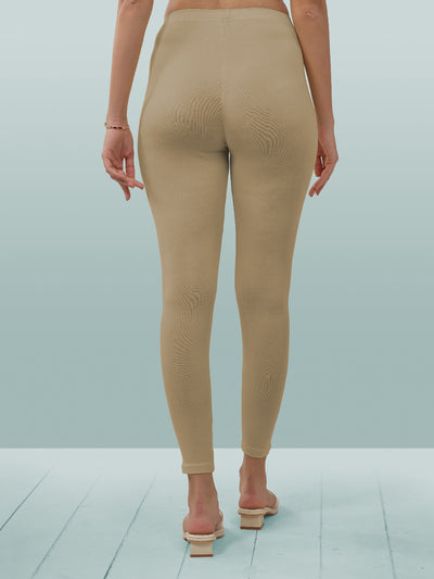 Brown Ankle Length Leggings