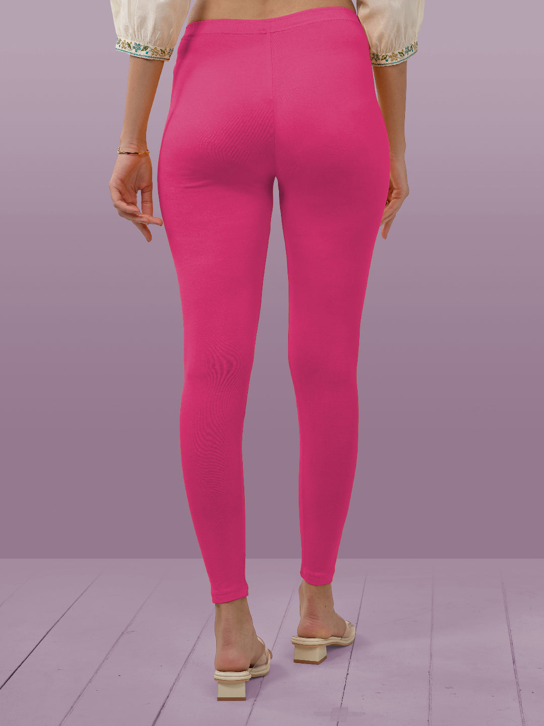 Dark Pink Ankle Length Leggings