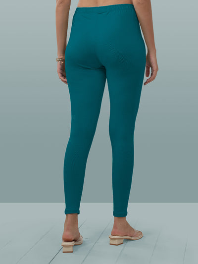 Blue Green Ankle Length Leggings