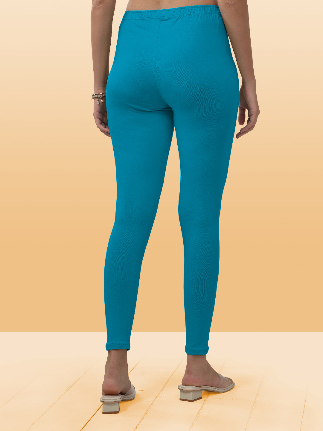 Blue Ankle Length Leggings