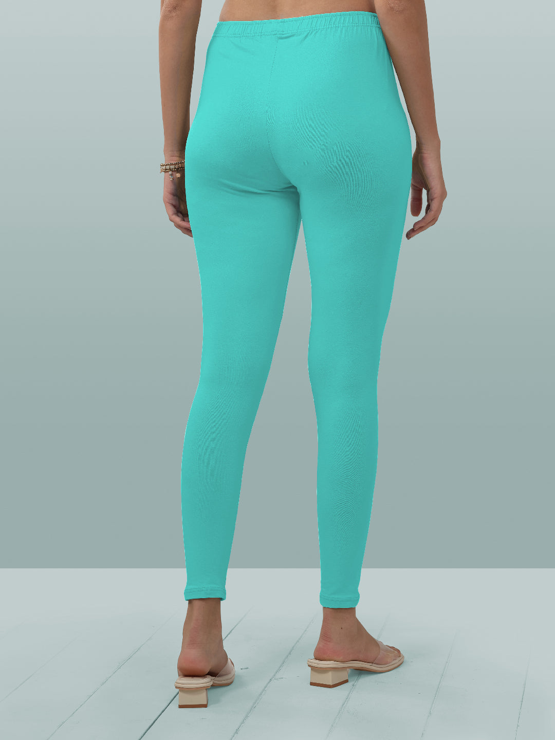 Green Ankle Length Leggings