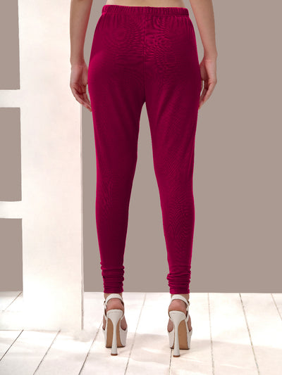 Dark Pink Winter Leggings