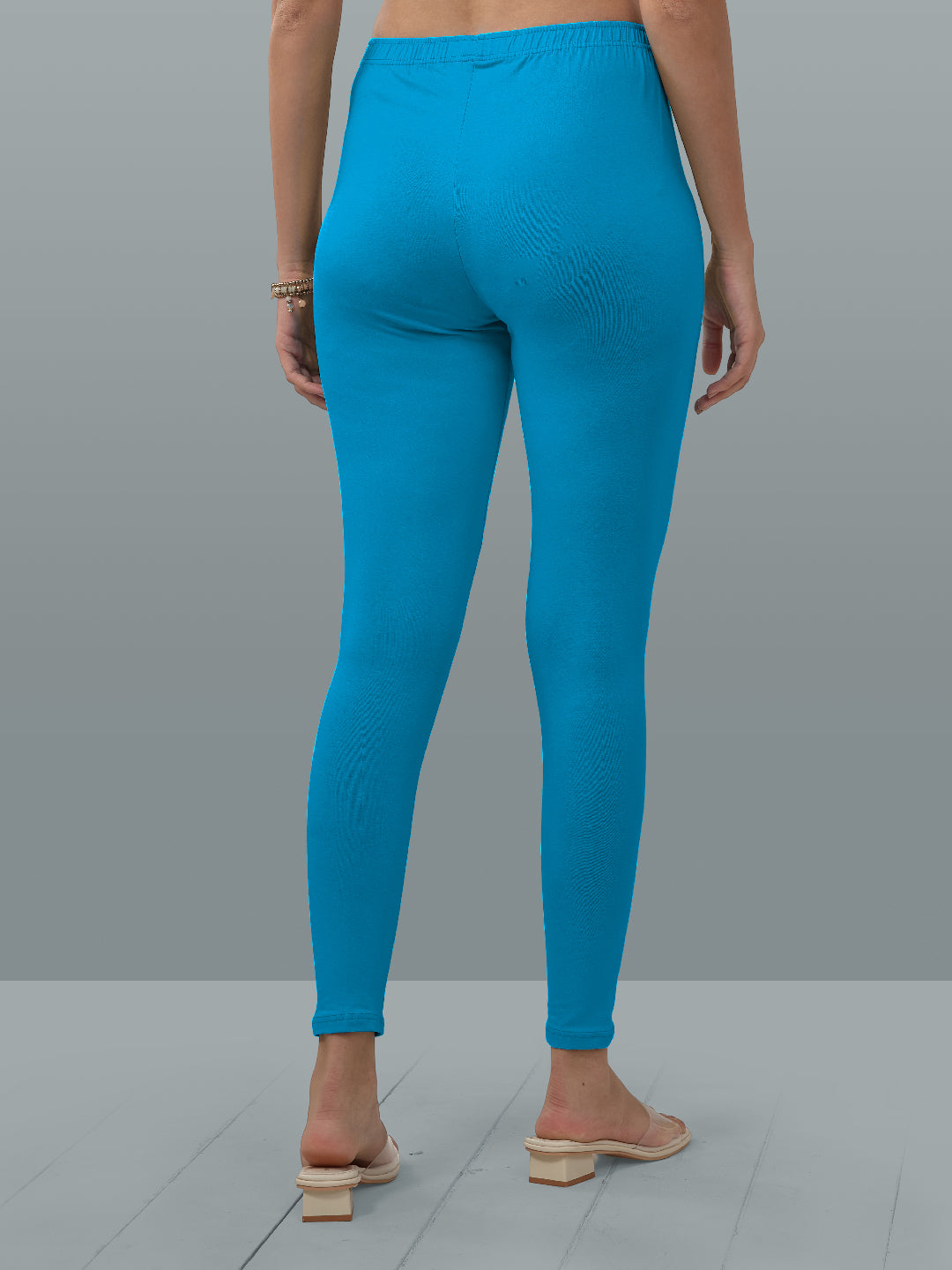 Blue Green Ankle Length Leggings