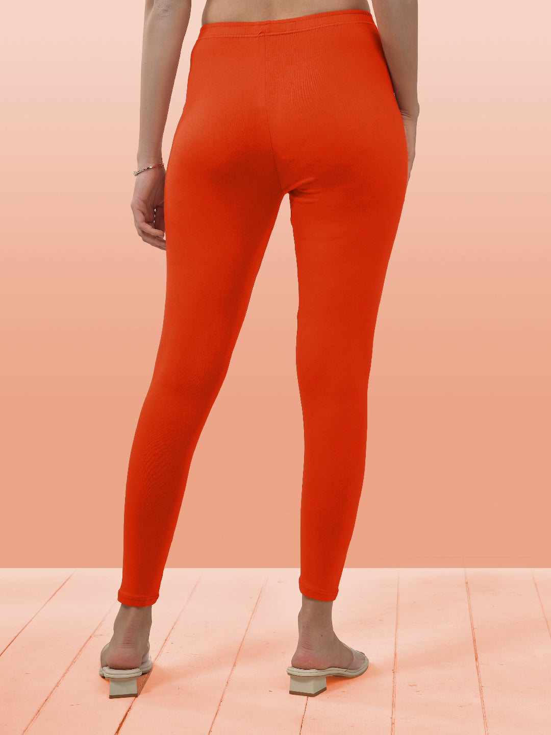 Orange Ankle Length Leggings