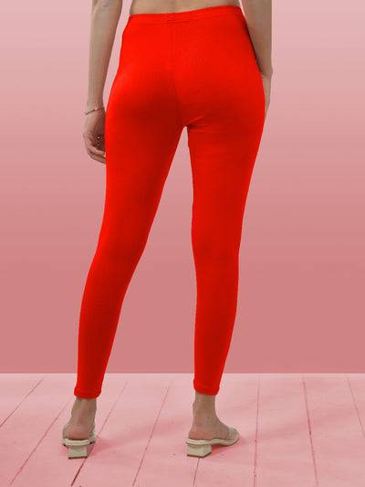 Orange Ankle Length Leggings