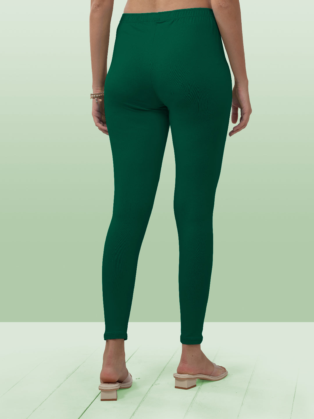 Green Ankle Length Leggings