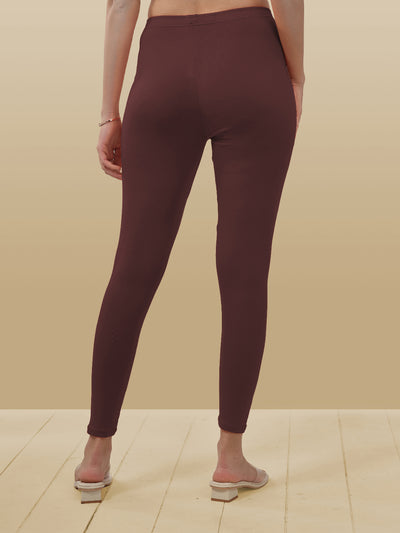 Brown Ankle Length Leggings