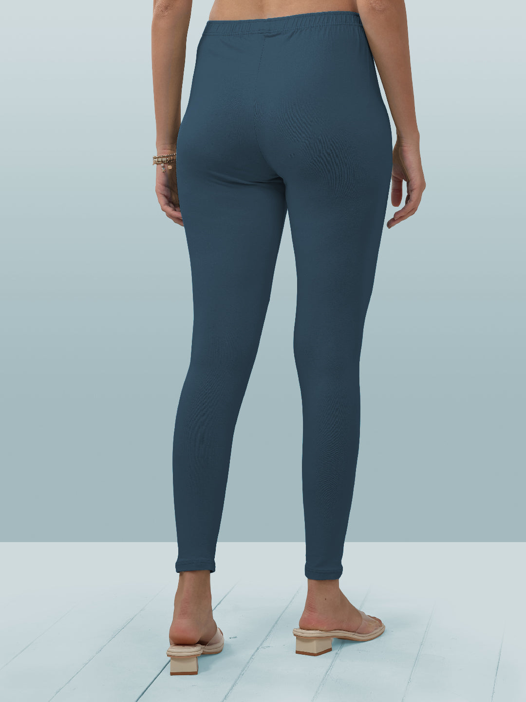 Blue Ankle Length Leggings